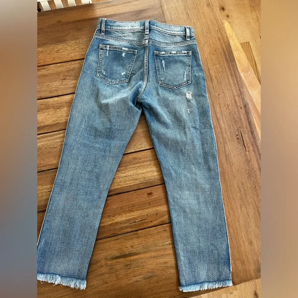 PISTOLA Women's Blue Jeans with White Stripe! Size 25